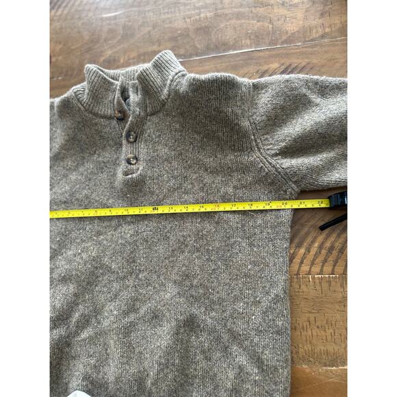 L.L. Bean Lambswool Pullover Sweater Mens Tagged Large Fits Like Medium Brown - Picture 7 of 13